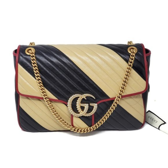 Gucci Handbags - Gucci Large Marmont Bicolor Crossbody Bag $2,800++